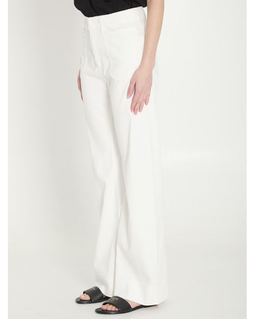 Céline White Flare Jeans 002