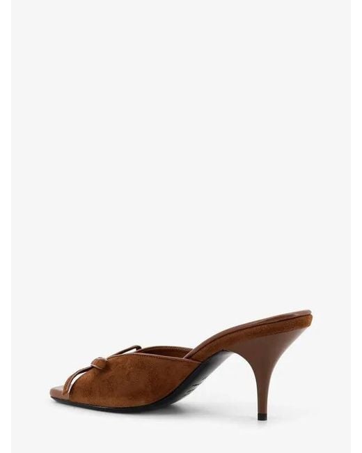Miu Miu Brown Open-Toe High-Heeled Sandals