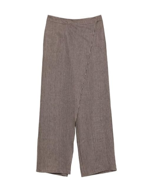Alysi Gray Wide-Leg Trousers