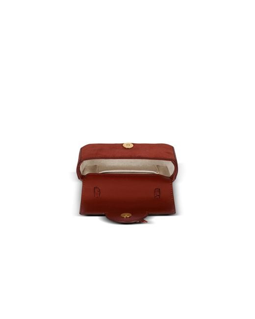 Balmain Red Suede B-Buzz 17 Mini Bag