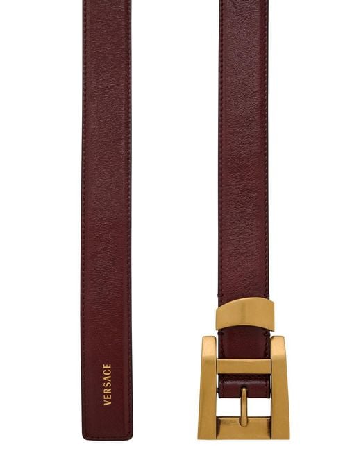 Versace White Glossed Leather Belt
