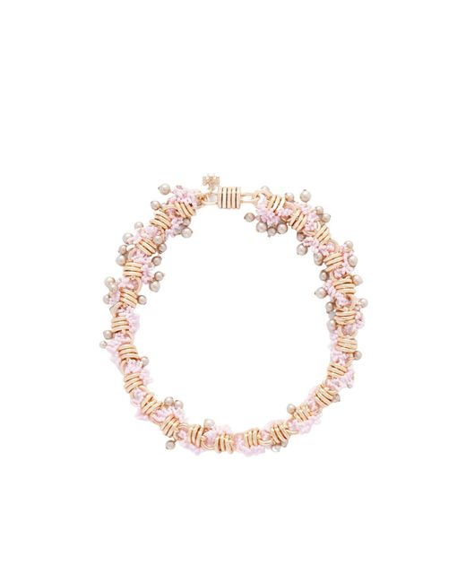 Tory Burch Pink Beaded Necklace