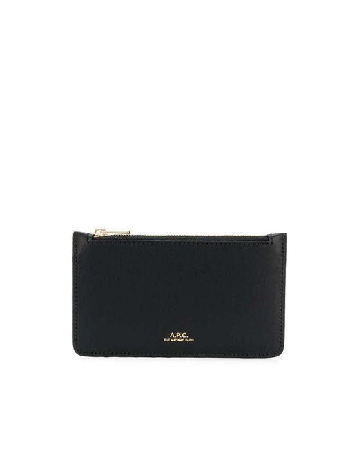 A.P.C. Black Willow Embossed Card Holder