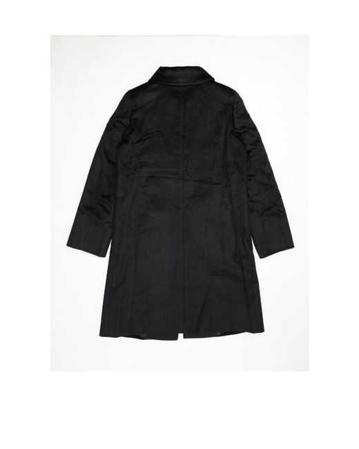 Max Mara Black Ciro Logo Coat