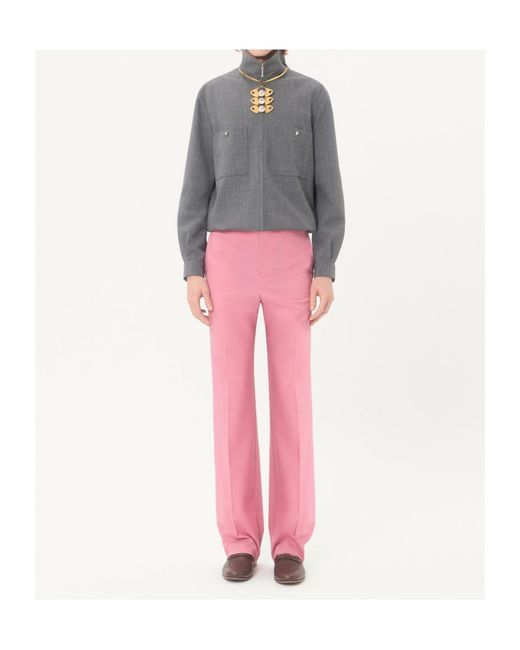Valentino Gray Zip-Up High Neck Jacket for men