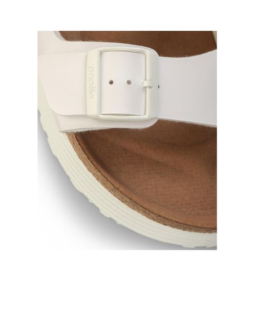 Birkenstock White Two-Strap Slide Sandals