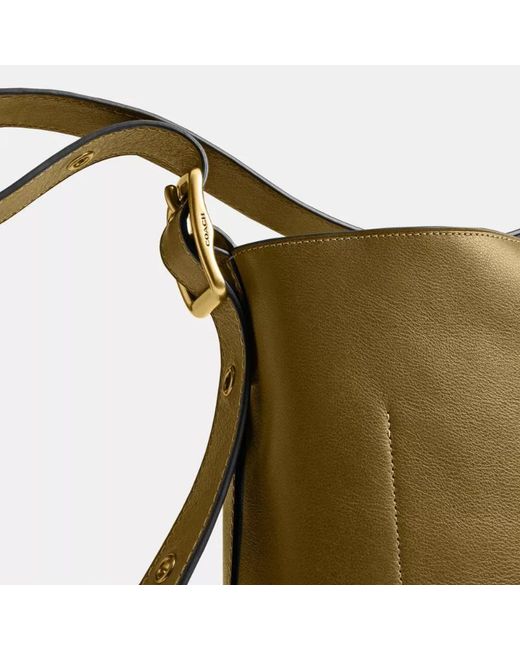 COACH Metallic Bleecker Bucket Bag
