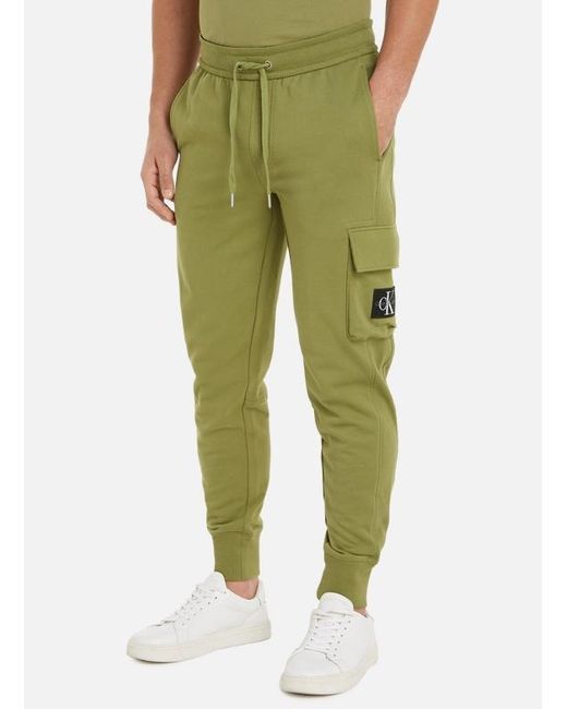 Calvin Klein Green Drawstring Sweatpants for men
