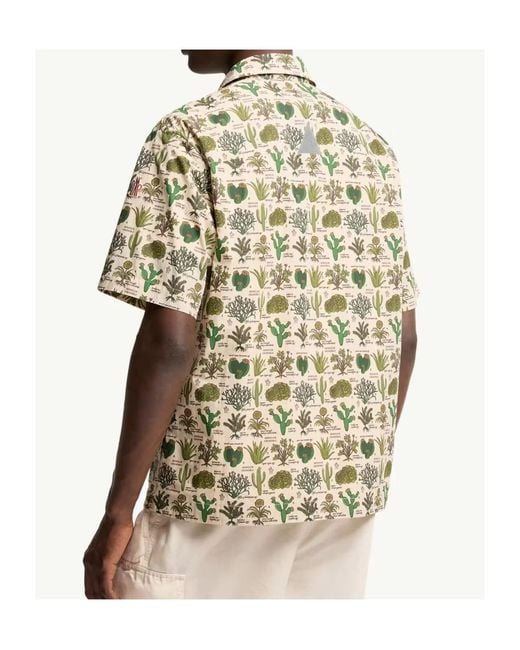 Moncler Multicolor Grenoble Day Namic Botanical Print Shirt for men