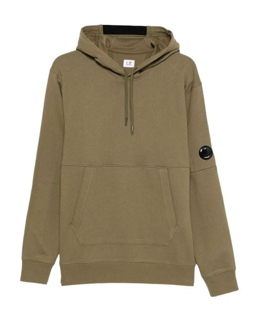 C P Company Green Lens Sleeve Hoodie for men