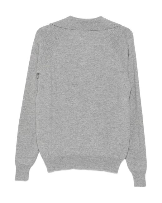 Lardini Gray Long-Sleeved Sweater for men