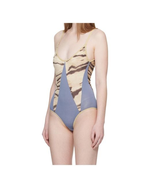 Baserange Black Tiger-Print Net Body