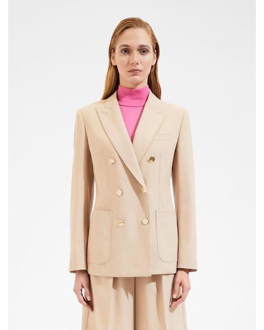 Max Mara Natural Double-Breasted Blazer