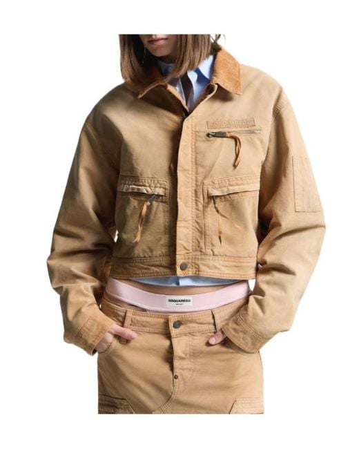 DSquared² Natural Denim Bomber Jacket