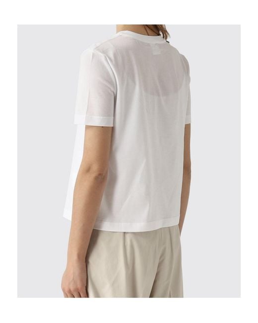 Max Mara White Logo-Print Short-Sleeve T-Shirt