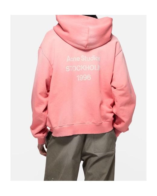 Acne Pink Long-Sleeved Sweatshirt for men