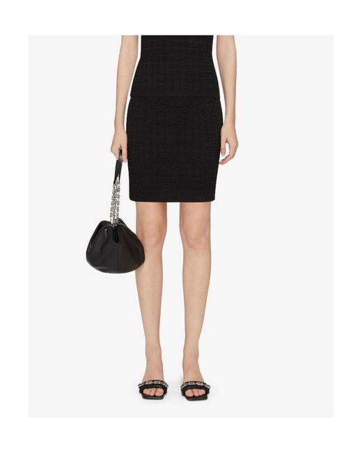 Givenchy Black 4G Motif Knitted Skirt