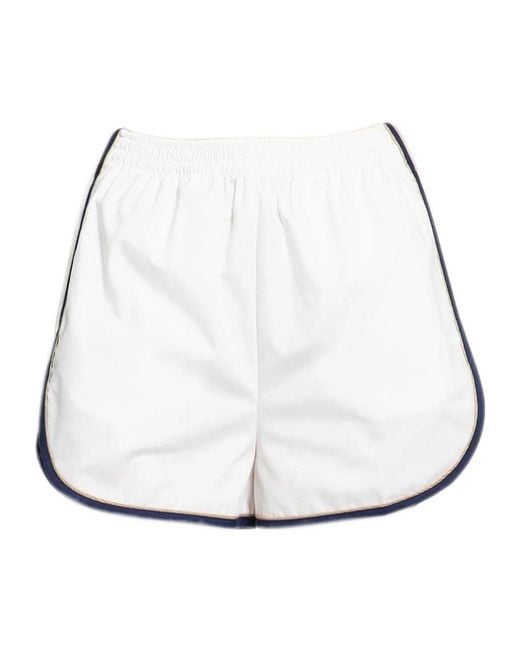 Prada White Elastic Waist Shorts