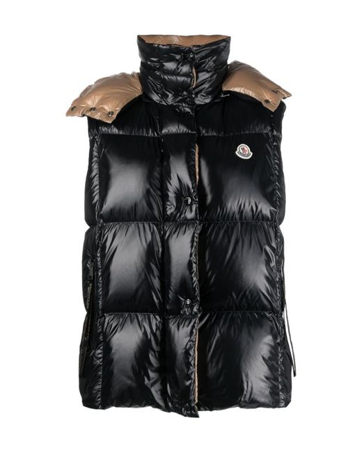 Moncler Black Luzule Hooded Down Vest
