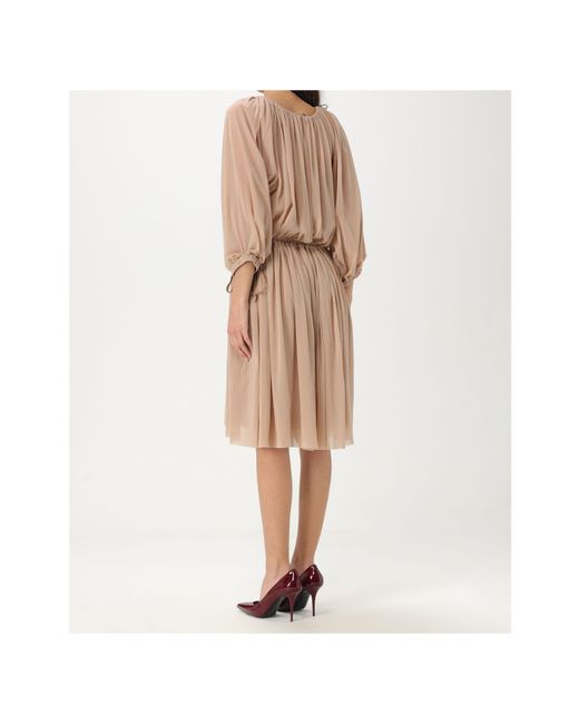 Philosophy Di Lorenzo Serafini White V-Neck Pleated Midi Dress