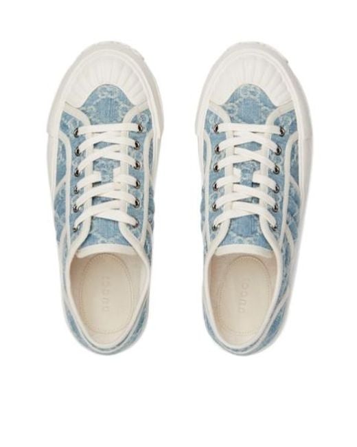 Gucci Blue Chunky Sneaker, Fabric