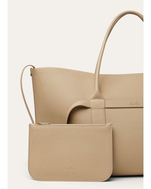 Loro Piana Natural Ghiera Large Shoulder Bag
