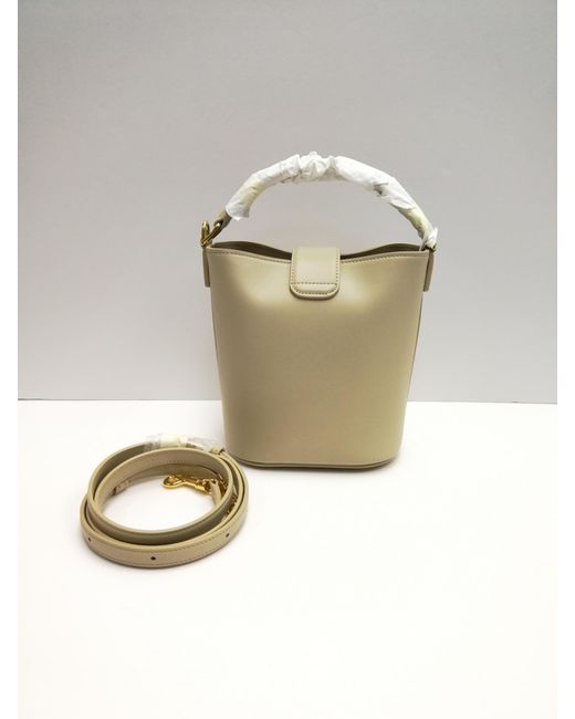 Celine Mini Louise Shoulder Bag in Natural | Lyst