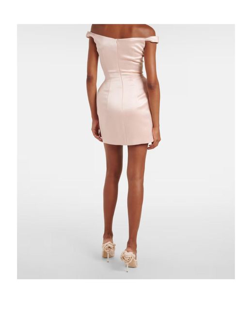 Magda Butrym Pink Silk Satin Minidress