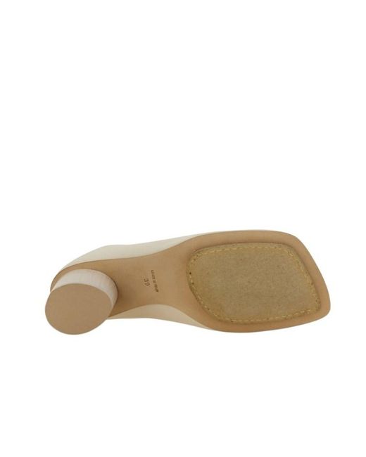Uma Wang White Heeled Mules