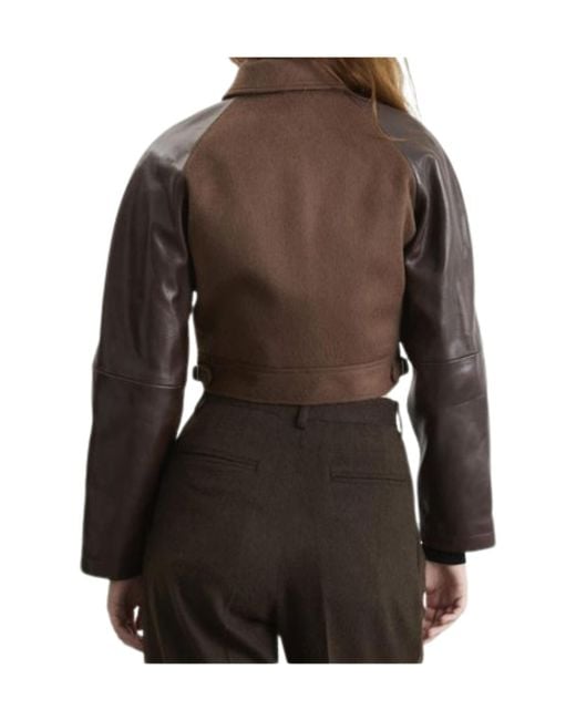 Auralee Brown Zipper Casual Jacket