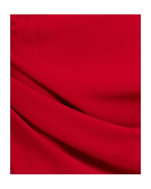 Magda Butrym Red Strapless Wool Blend Mini Dress