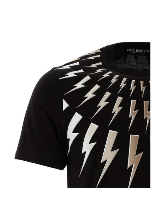 Neil Barrett Black Printed T-Shirt for men