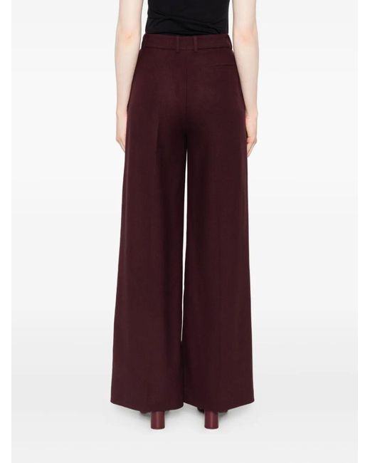Joseph Purple Alana Pleated-Front Trousers