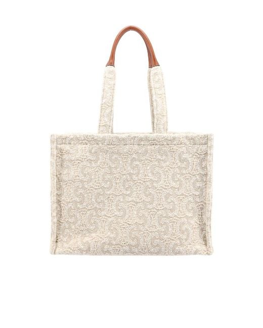 Céline White Large Cabas Thais