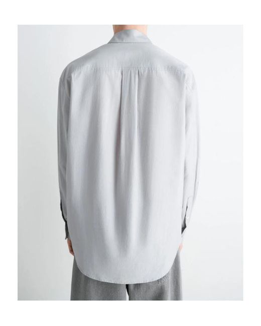 Lemaire Gray Chest-Pocket Long-Sleeve Shirt for men