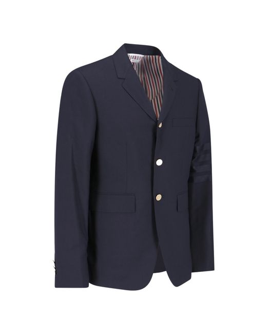 Thom Browne Blue 4-Bar Button-Up Sport Jacket for men