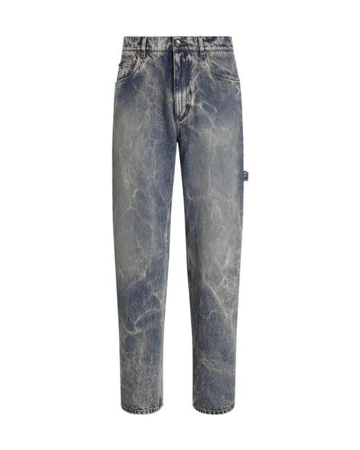 Dolce & Gabbana Gray Denim Trousers for men