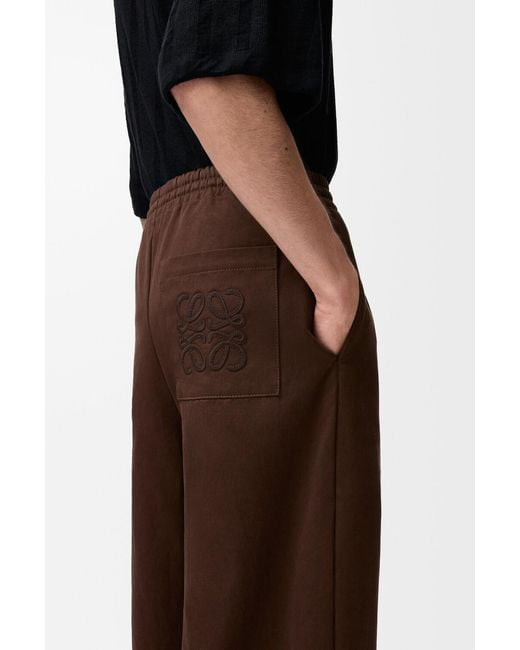 Loewe Brown Cropped Drawstring Pants for men