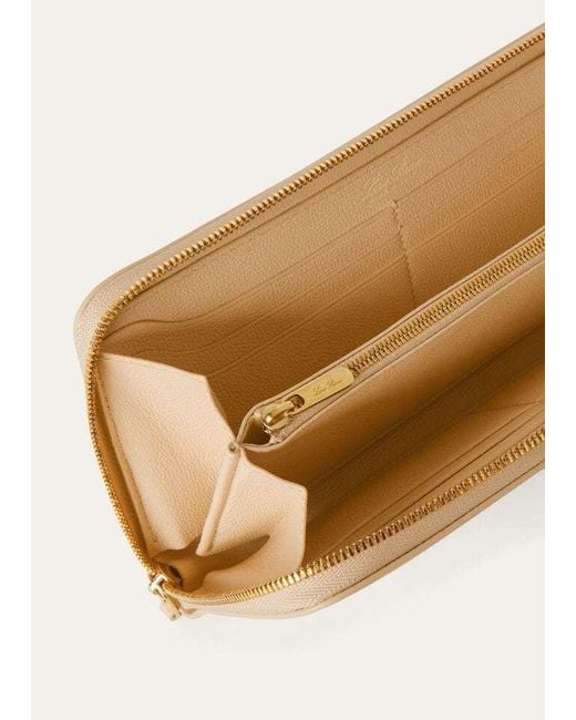 Loro Piana Natural Zippered Long Wallet