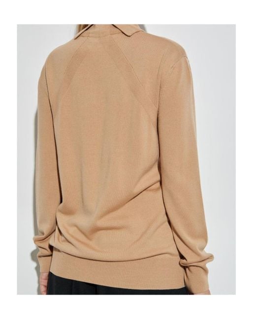 Jil Sander Natural High-Neck Rib-Knit Jumper
