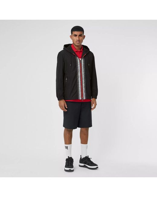 Burberry Black Logo Trim Jacket for men