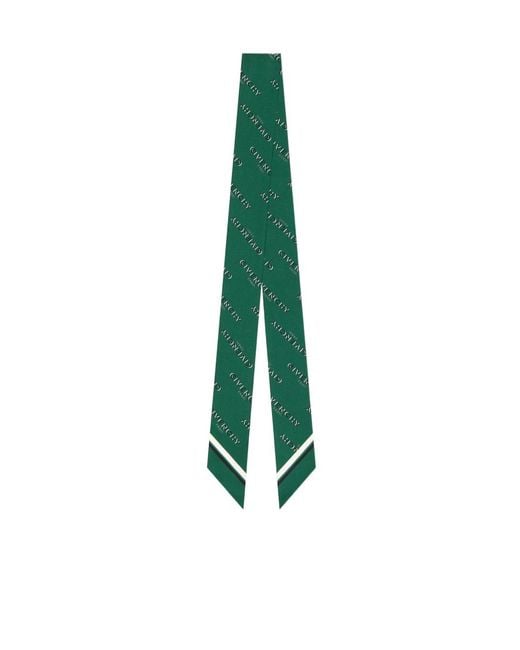 Givenchy Green Shadow Logo Twill Scarf