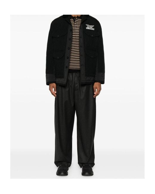 Junya Watanabe Blue Button-Down Long-Sleeved Casual Jacket for men