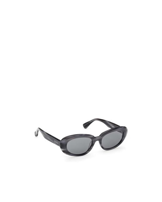 Max Mara White Oval Frame Sunglasses