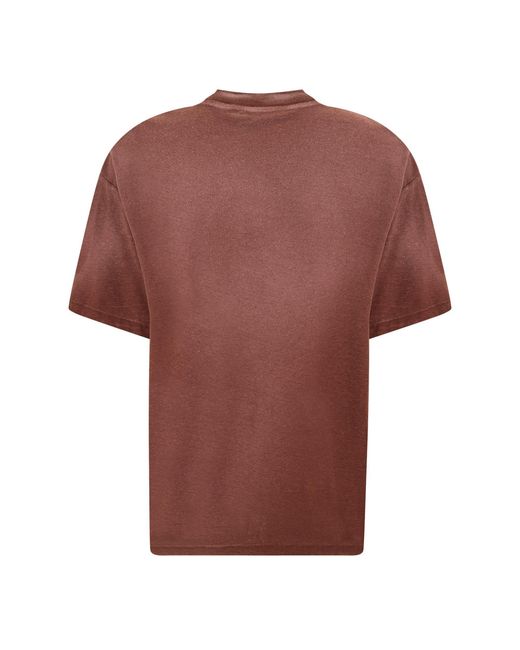 Acne Brown Logo T-Shirt for men