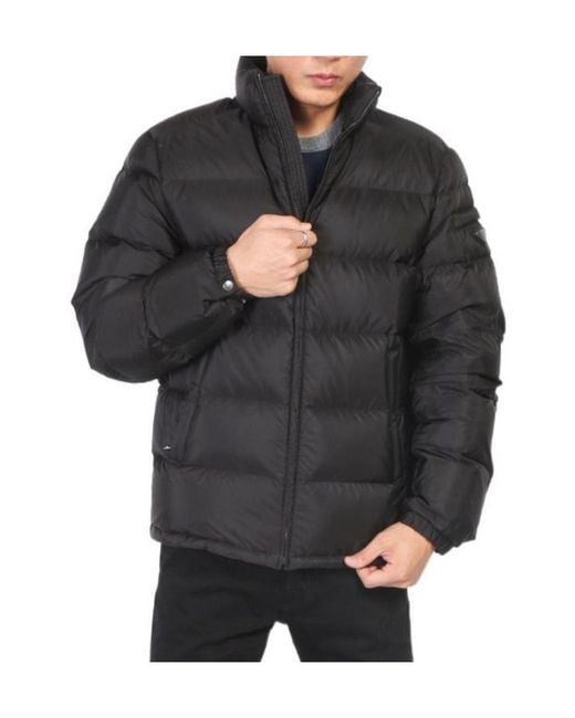 Prada Black Logo Quilted Down Jacket for men