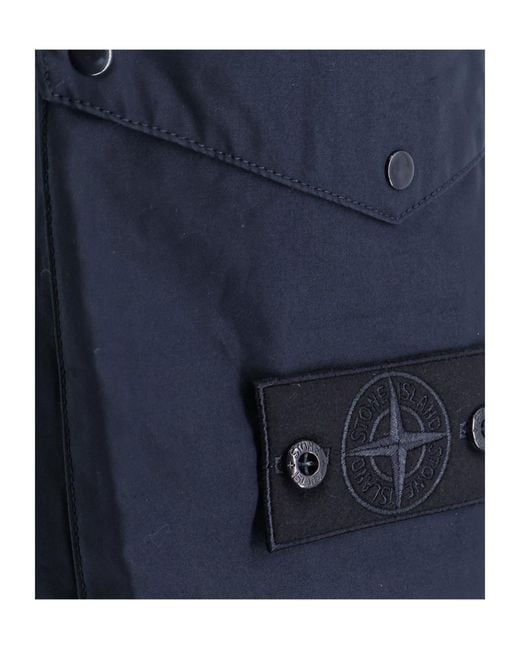 Stone Island Blue Ghost Cargo Shorts for men
