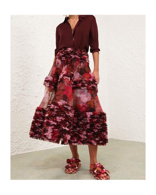 Zimmermann Purple Luna Satin Shirt