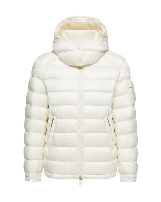 Moncler White Dalles Hooded Short Padded Jacket