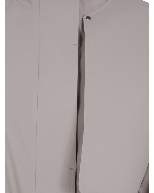 Rains Gray Long-Sleeved Trench Coat